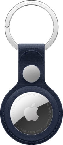 Apple - AirTag FineWoven Key Ring - Deep Blue