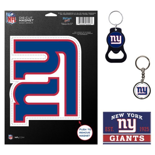 WinCraft - New York Giants 4-Pack Key Rings and Magnets Set - Multicolor-Front_Standard 