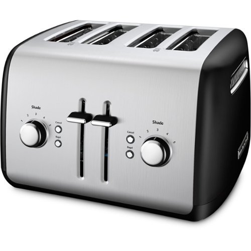KitchenAid - 4-Slice Toaster with Illuminated Buttons in Onyx Black