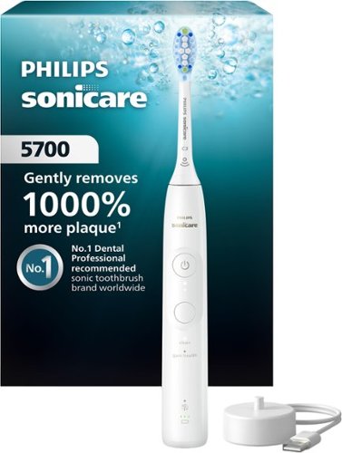 Philips Sonicare - 5700 Series Rechargeable Electric Toothbrush - White-Front_Standard 
