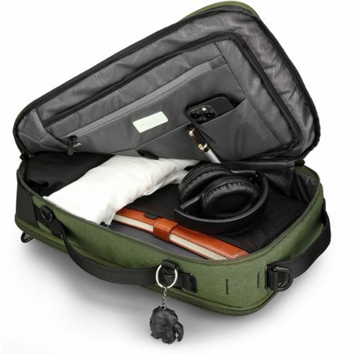 Swissdigital Design BERG Hybrid TSA-Friendly Briefcase With USB Charging Port RFID Protection and Fits Up to 16″ Laptop - Dark Green BUY IN EUROPE