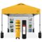 Best Choice Products - 10x10ft Easy Setup Pop Up Canopy, Portable Tent w/ Side Wall, 1-Button Push, Case - Marigold-Front_Standard