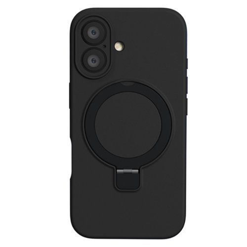 SaharaCase - Apple iPhone 17 Kickstand Case | Smooth Silicone | Compatible with Magsafe | Venture Series - Black-Front_Standard 