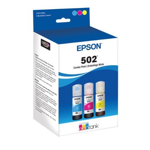 Epson - EcoTank 502 3-Pack Ink Bottles - Cyan/Magenta/Yellow