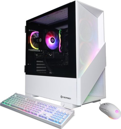 CyberPowerPC - Gamer Master Gaming Desktop - AMD Ryzen 7 8700F - 16GB Memory - NVIDIA GeForce RTX 5050 8GB - 2TB PCIe 4.0 SSD - White