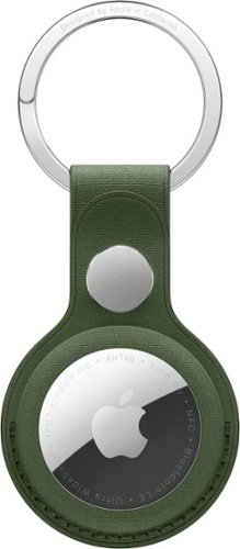 Apple - AirTag FineWoven Key Ring - Moss