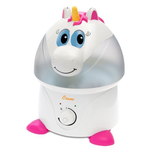  CRANE - 1 Gal. Adorable Ultrasonic Cool Mist Humidifier for Medium to Large Rooms up to 500 sq. ft. - Unicorn - White/Pink