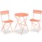 Best Choice Products - 3-Piece Small Bistro Set, Folding Patio Furniture Set of 2 Chairs and Table - Coral-Front_Standard