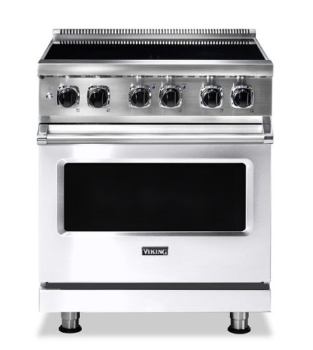 Viking - 5 Series 4.7 Cu. Ft. Freestanding Electric Induction Range - White-Front_Standard 