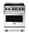 Viking - 5 Series 4.7 Cu. Ft. Freestanding Electric Induction Range - White-Front_Standard
