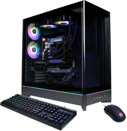 CyberPowerPC - Gaming Desktop - Intel Core Ultra 7 265F - NVIDIA GeForce RTX 5070 12GB - 16GB DDR5 - 1TB PCIe 4.0 SSD Storage - Black-Front_Standard 