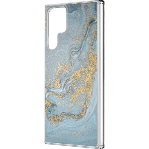 SaharaCase - Marble Series Case for Samsung Galaxy S22 Ultra 5G - Blue Marble-Left_Standard 