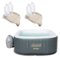 Coleman - 4 Person Portable Inflatable Hot Tub with Cup Holder (2 Pack) - Gray-Front_Standard