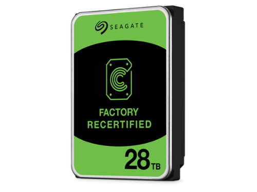 Seagate - Refurbished Excellent - Exos X 28TB HDD - 3.5" CMR SATA, 7200 RPM, 512MB Cache-Front_Standard 
