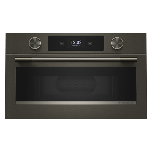 KitchenAid - 1.4 Cu. Ft. Built-In Microwave with Air Fry - Black Ore-Front_Standard 
