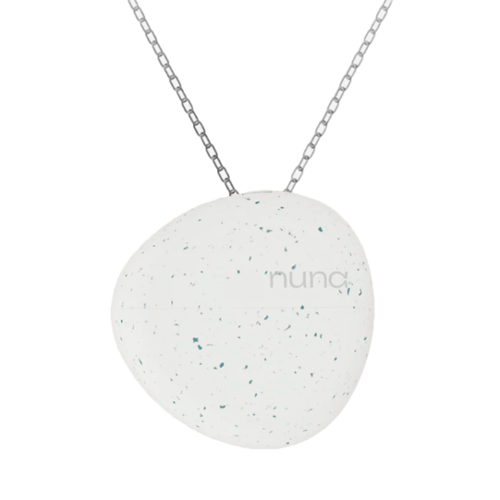 Nuna - Pendant Emotion Tracking Necklace with Mood Visualization, Auto-Journaling and Meditation Support - PEBBLE WHITE - (2025)-Front_Standard 