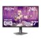AOC - 27" QD OLED 240Hz 0.03ms Gaming Monitor - Black/Purple-Front_Standard