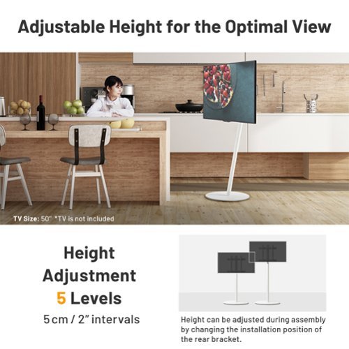 WALL SevenStand A2 High Type – Rolling TV Stand for 24–55 Inch TVs