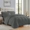 Sweet Home Collection - All Season Reversible Bed-in-A-Bag Solid Color Comforter & Sheet Set, Queen - Gray-Front_Standard