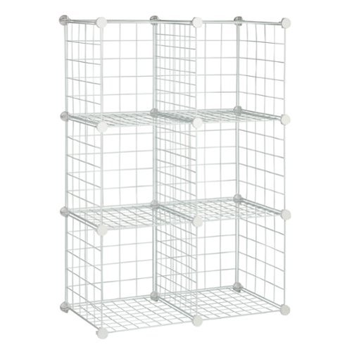 Honey-Can-Do - 6-Pack Modular Mesh Storage Cube - White-Front_Standard 