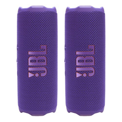 JBL - Flip 7 Waterproof Portable Speaker Bundle - Pair - Purple-Front_Standard 
