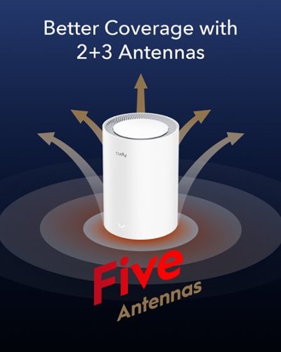 Cudy  AX3000 Wi-Fi 6 2.5G Mesh System, 7000 Sft., Replaces Wireless Router and Extender, Support Ethernet Backhaul, White - White WORLDWIDE DELIVERY