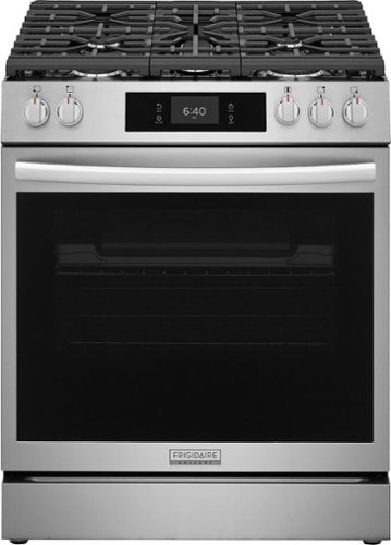 Frigidaire - Gallery 26 in. Wide 5 burners 6.0 Cu. Ft. Slide-In Gas Range with Stone-Baked Pizza and 15+ Ways to Cook - Stainless Steel