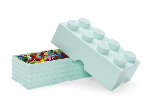Room Copenhagen - LEGO Storage Brick with 8 Knobs, Aqua Blue - Collectibles - Multicolor-Front_Standard 
