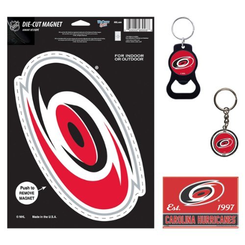 WinCraft - Carolina Hurricanes 4-Pack Key Rings and Magnets Set - Multicolor-Front_Standard 