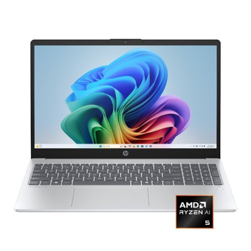 HP OmniBook 3 - Copilot+ PC - 15.6 Full HD Touch-Screen Laptop - AMD Ryzen 5 AI 5 330 - 16GB Memory - 512GB SSD - Glacier Silver INTERNATIONAL SHIPPING