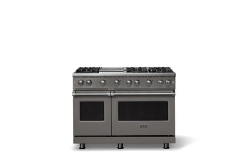 Viking - Pro 5 Series 6.1 Cu. Ft. Freestanding Sealed 6 Burner Liquid Propane Gas Convection Range w. Griddle - Damascus Gray - Damascus Gray