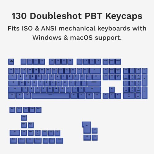 Glorious GPBT Basics Universal Keycap Set Compatible with Most 100% 85% 80% TKL 60% Compact 75% Mechanical Keyboards - Mana Blue WHERE TO BUY