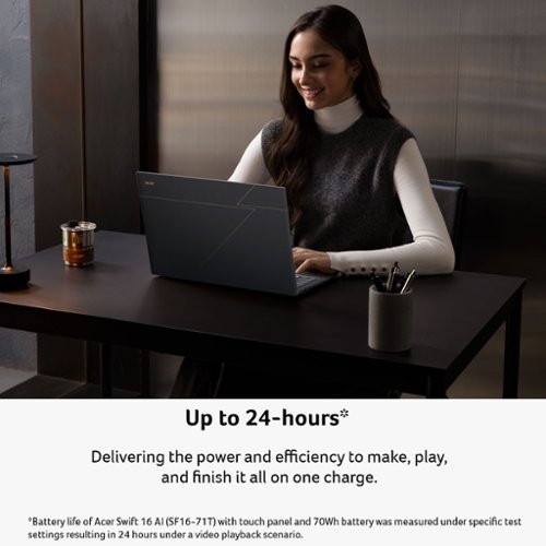 Acer Swift 16 AI - Copilot+ PC - 16 3K OLED Touchscreen Laptop - Intel Core Ultra X7 358H 2026 - 16GB Memory - 1TB Storage - Basalt Gray WORLDWIDE DELIVERY