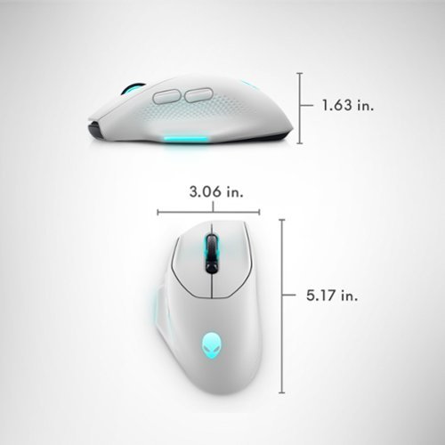 Alienware AW620M Wireless Optical Gaming Mouse - Wired - Lunar Light BUY ONLINE