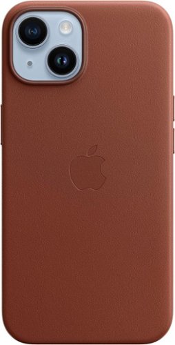 Apple - iPhone 14 Leather Case with MagSafe - Umber-Front_Standard 