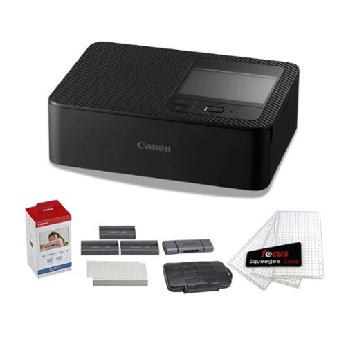 Canon - Selphy CP1500 Wireless Compact Photo Printer Bundle - Black-Front_Standard 