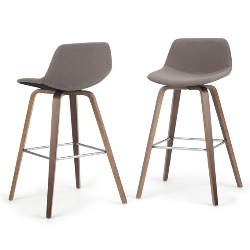 Simpli Home - Randolph Bentwood Counter Height Stool (Set of 2) - Mocha-Front_Standard 