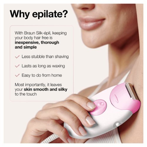 Braun  Silk-épil 3, Epilator for Women for Long-Lasting Hair Removal, White/Pink - White/Pink BUY IN EUROPE