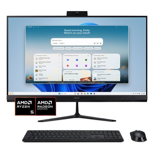 Acer - Aspire C27B AIO Desktop - 27" Full HD 144Hz Display 2k- AMD 10 Series - 16GB Memory - Storage 512GB SSD - Black
