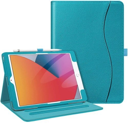 Kitcheniva - Protective Stand Case For iPad 9th 8th 7th Generation 10.2 Inch With Pocket Holder - Legacy Teal-Front_Standard 