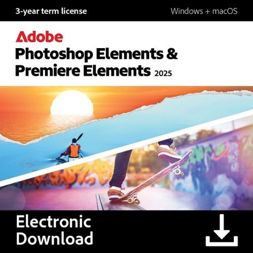 Adobe - Photoshop Elements 2025 & Premiere Elements 2025 (3-Year License) - Mac OS, Windows [Digital]