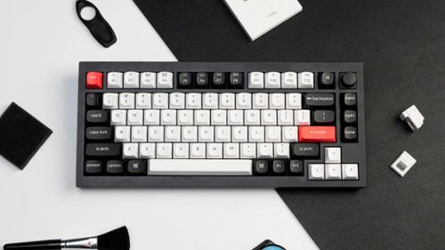 Keychron Q1HE 75% Custom Wireless RGB Mechanical Keyboard with Progrmmable QMK/VIA Hot-Swappable Magnetic Switch - Black BUY IN EUROPE