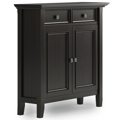 Simpli Home - Amherst Entryway Storage Cabinet - Hickory Brown-Front_Standard 