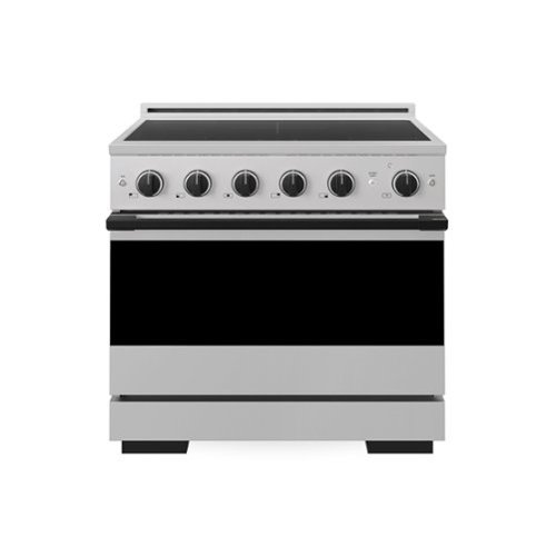 ZLINE - Autograph 36 in. 5.2 cu. ft. Marino Freestanding Induction Range with 5 Burners and Convection Oven w/ Black Accents - Stainless Steel
