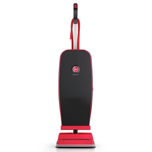 Hoover - Commercial CH50300 Task Vac Soft Bag Lightweight Upright with 12 in. Cleaning Path - Black/Red-Front_Standard 