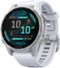 Garmin - fēnix 8 AMOLED GPS Smartwatch 43mm Fiber-reinforced polymer - Silver - (2024)-Front_Standard
