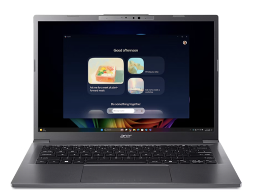 Acer - Aspire 14 AI 14" Laptop Intel Core Ultra 7 256V 8 Core ARC 140V GPU 16GB RAM 1TB SSD Windows 11 A14-52M-72FH - Gray-Front_Standard 