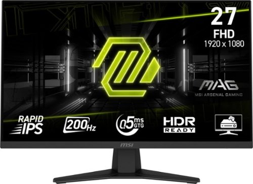 MSI - MAG 274F 27" Rapid IPS LCD FHD 200Hz 0.5ms FreeSync Gaming Monitor with HDR ready (DisplayPort, HDMI) - Black