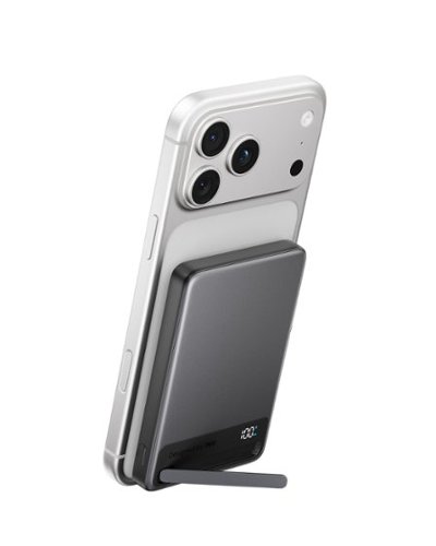 INIU - MagPro, Magnetic Power Bank, Ultra Slim 10000mAh Qi2 15W Wireless Power Bank for iPhone 17/16/15/14/13/12 - Black-Front_Standard 