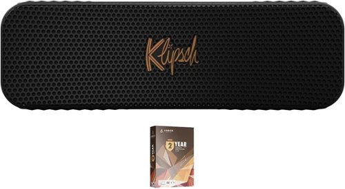 Klipsch - KLIPSCH-DETROIT Portable Bluetooth Speaker with Full Range Audio and a 2 Year Amber Protection Plan (2023) - Black-Front_Standard 